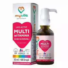 Multiwitamina Dla Dzieci i Dorosłych LipoActive 30 ml MYVITA Artykuły Spożywcze