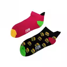 Skarpety FUNSOCKS UNISEX ORGANIC COTTON MOTIFS SNEAKER 2P Odzież obuwie dodatki Galanteria i dodatki Skarpety