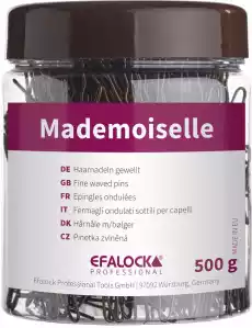 Efalock Mademoiselle spinki do koka karbowane 65mm 500g czarny Zdrowie i uroda Kosmetyki i akcesoria Pozostałe kosmetyki i akcesoria pielęgnacyjne