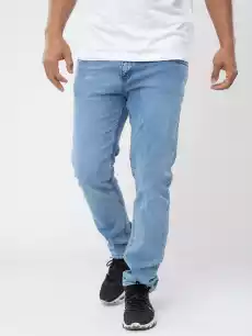 Spodnie Jeansowe Slim KL Jeans W Stitching Stone Jasne Niebieskie Odzież obuwie dodatki Odzież męska Spodnie męskie