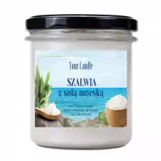 ŚWIECA SOJOWA SZAŁWIA Z SOLĄ MORSKĄ 150 ml YOUR CANDLE Dom i ogród Wyposażenie wnętrz Świece i aromaterapia