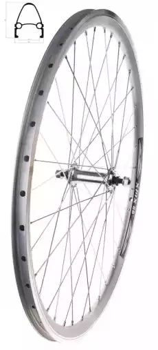 Koło przednie aluminiowe XMX 24 obręcz stożkowa srebrna Sport i rekreacja Rowery i akcesoria Części rowerowe Koła rowerowe
