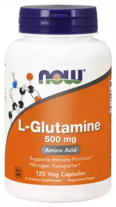 NOW L GLUTAMINE 500mg 120 kaps Artykuły Spożywcze