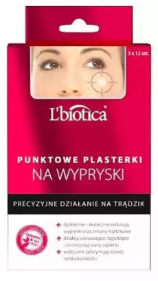 LBiotica Punktowe plasterki na wypryski 3 x 12 sztuk Zdrowie i uroda Kosmetyki i akcesoria Pielęgnacja twarzy Maseczki