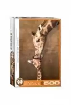 Puzzle 500 el Giraffe Mothers Kiss Dla dziecka Zabawki Puzzle