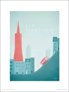 San Francisco Golden Gate i Stary Tramwaj plakat premium Dom i ogród Wyposażenie wnętrz Dekoracja Obrazy i plakaty