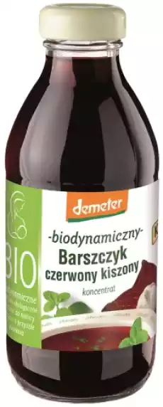 BARSZCZ CZERWONY KISZONY BEZGLUTENOWY KONCENTRAT DEMETER BIO 320 ml KOWALEWSKI Artykuły Spożywcze Gotowe dania