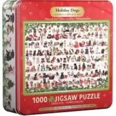 Puzzle 1000 Tin Holiday Dogs 80510939 Eurographics Dla dziecka Zabawki Puzzle