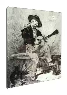 The Spanish Singer Le Guitarrero Edouard Manet obraz na płótnie Wymiar do wyboru 20x30 cm Dom i ogród Wyposażenie wnętrz Dekoracja Obrazy i plakaty