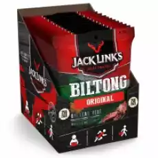 Jack Links Suszona wołowina protein Biltong Original Zestaw 10 x 25 g Artykuły Spożywcze Wędliny