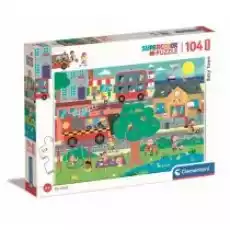 Puzzle maxi 104 el Supercolor Busy Town Clementoni Dla dziecka Zabawki Puzzle