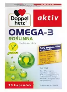 Doppelherz Activ Omega3 roślinna x 30 kapsułek Zdrowie i uroda Zdrowie FarmaceutykiLeki