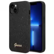 Guess GUHCP14MHGGSHK iPhone 14 Plus 67 czarnyblack hard case Glitter Script Telefony i akcesoria Akcesoria telefoniczne Etui