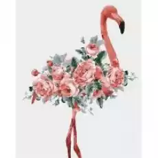 ArtiFly Malowanie po numerach Kwiatowy flamingo 40x50cm Biuro i firma Akcesoria biurowe Artykuły papiernicze