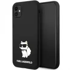 Karl Lagerfeld KLHCN61SNCHBCK iPhone 11 XR hardcase czarnyblack Silicone Choupette Telefony i akcesoria Akcesoria telefoniczne Etui