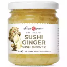 Imbir Marynowany do Sushi Bio 190 g 118 g Ginger Party Artykuły Spożywcze