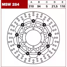 TRW Tarcza hamulcowa MSW284 HONDA ST 1300 ABS Motoryzacja Sporty Motorowe Układy Hamulcowe