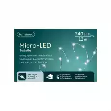 Lampki micro migające 240 led zewwew zimny biały 12m Gadżety Imprezowe Pozostałe