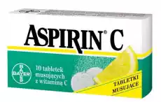 ASPIRIN C x 10 tabl musujących Zdrowie i uroda Zdrowie Leki Przeziębienie i grypa