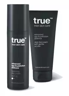 True men skin care Zestaw na dzień żel do mycia oraz nawilżający krem do twarzy Zdrowie i uroda Kosmetyki i akcesoria Kosmetyki dla mężczyzn Męskie kosmetyki i akcesoria do golenia