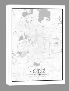 Łódź mapa czarno biała obraz na płótnie Wymiar do wyboru 20x30 cm Dom i ogród Wyposażenie wnętrz Dekoracja Obrazy i plakaty