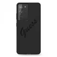 Guess GUHCS21LLSVSBK S21 Ultra G998 czarnyblack hardcase Script Vintage Telefony i akcesoria Akcesoria telefoniczne Etui