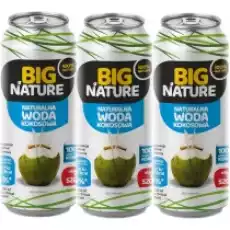 Big Nature Woda kokosowa Zestaw 3 x 520 ml Artykuły Spożywcze Napoje