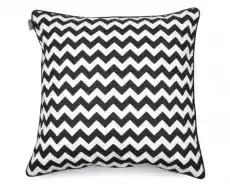 Poszewka dekoracyjna Zig Zag Black White 60x60 cm Dom i ogród Wyposażenie wnętrz Tekstylia do domu Kołdry i poduszki Poszewki dekoracyjne