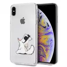 Karl Lagerfeld KLHCI65CFNRC iPhone Xs Max hardcase transparent Choupette Fun Telefony i akcesoria Akcesoria telefoniczne Etui