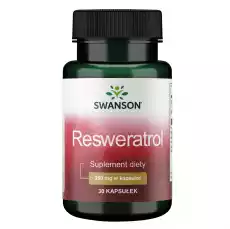 Swanson Resweratrol 250mg 30kaps Zdrowie i uroda Zdrowie Witaminy minerały suplementy diety