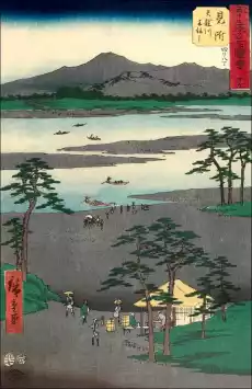 Mitsuke Ferry on the Tenryû River Hiroshige Ando plakat Wymiar do wyboru 20x30 cm Dom i ogród Wyposażenie wnętrz Dekoracja Obrazy i plakaty