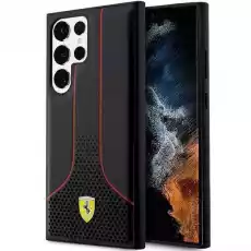 Ferrari FEHCS23LPCSK S23 Ultra S918 czarnyblack hardcase Perforated 296 P Telefony i akcesoria Akcesoria telefoniczne Etui