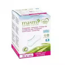 Masmi Pantyliners ultra cienkie wkładki higieniczne o anatomicznym kształcie z bawełny organicznej 24szt Zdrowie i uroda Kosmetyki i akcesoria Pielęgnacja ciała Higiena intymna Środki higieniczne