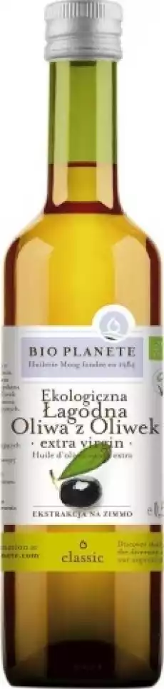 OLIWA Z OLIWEK EXTRA VIRGIN BIO 500 ml BIO PLANETE Artykuły Spożywcze Oleje i oliwy