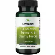 Swanson FS Turmeric Czarny pieprz 60 kaps Zdrowie i uroda Zdrowie Witaminy minerały suplementy diety