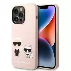 Karl Lagerfeld KLHMP14XSSKCI iPhone 14 Pro Max 67 hardcase jasnoróżowylight pink Silicone Karl Choupette Magsafe Telefony i akcesoria Akcesoria telefoniczne Etui