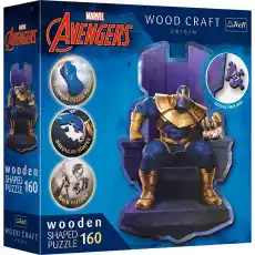 Puzzle drewniane Marvel Avengers Thanos na tronie Gadżety