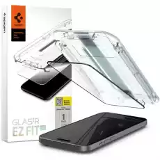 Szkło do etui Aplikator Spigen GlastR EZ Fit FC 1Pack do iPhone 15 Plus z czarną ramką Telefony i akcesoria Akcesoria telefoniczne Folie ochronne