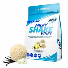 6PAK Milky Shake Whey 700g białko WPC o smaku lodów waniliowych Sport i rekreacja Odżywki i suplementy