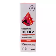 Witamina D3 K2 FORTE 4000 IU Krople 30 ml Aura Herbals Artykuły Spożywcze