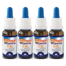 4 x Witamina D3 K2 Forte 20 ml Dr Jacobs Artykuły Spożywcze