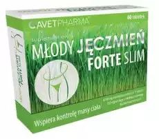 Młody Jęczmień Forte Slim x 60 tabletek Sport i rekreacja Odżywki i suplementy Odżywki wspomagające odchudzanie