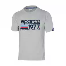 Koszulka tshirt męska 1977 Sparco szara Odzież obuwie dodatki Odzież męska Koszulki męskie