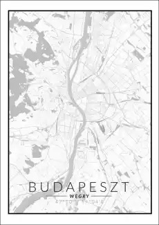 Budapeszt mapa czarno biała plakat Wymiar do wyboru 20x30 cm Dom i ogród Wyposażenie wnętrz Dekoracja Obrazy i plakaty