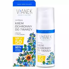 Vianek nawilżający krem ochronny do twarzy SPF 50 50ml Zdrowie i uroda Kosmetyki i akcesoria Pielęgnacja twarzy Kremy pod oczy