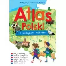 Atlas Polski z naklejkami i plakatem Książki Podręczniki i lektury