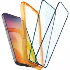 Szkło do etui Spigen GlastR Slim FC AM 2Pack do iPhone 14 Pro czarna ramka Telefony i akcesoria Akcesoria telefoniczne