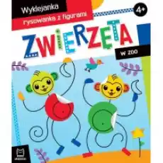 Wyklejanka rysowanka z figurami Zwierzęta w zoo Książki Dla dzieci