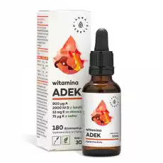 Aura Herbals Witamina ADEK A D3 2000IU E K2MK7 krople 30ml Sport i rekreacja Odżywki i suplementy Witaminy i minerały