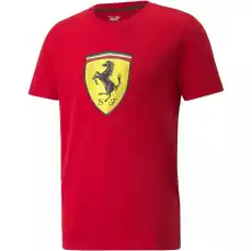 Koszulka męska Puma FERRARI RACE COLORED BIG SHIELD czerwona 53169102 Odzież obuwie dodatki Koszulki